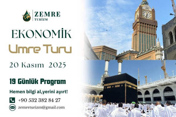 🟢 20 Kasım 2025 – Gaziantep Çıkışlı / Umre Turu | EKONOMİK